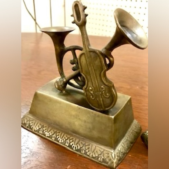 Pair Vintage Castilian Imports Musical Instruments Bookends - Picture 3 of 9